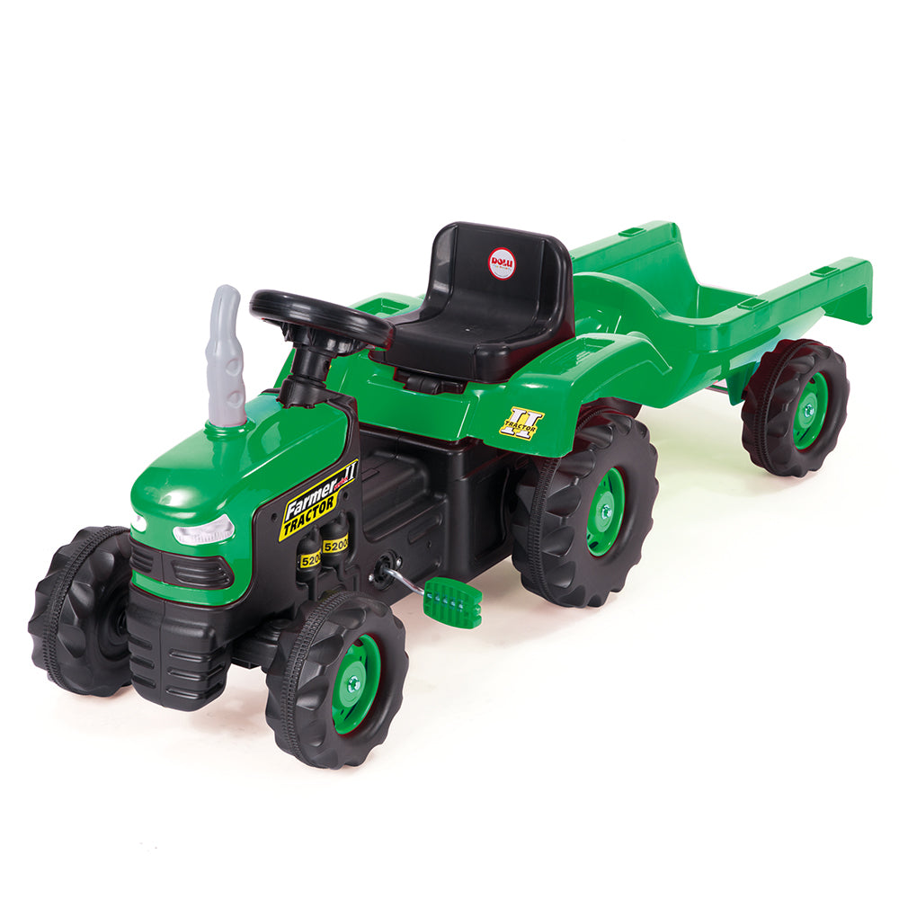 Dolu pedaal trekker met aanhanger groen