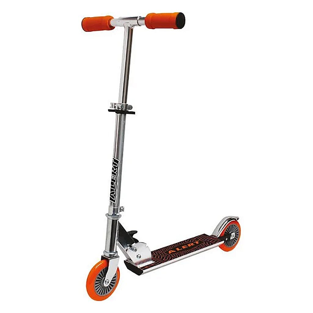 Alert aluminium step chroom oranje