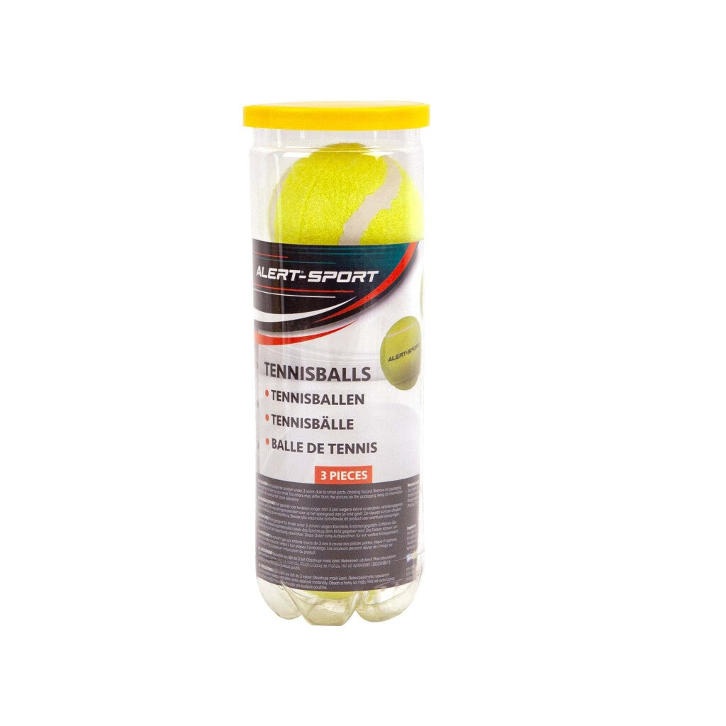 Alert sport tennisballen in koker 3 stuks