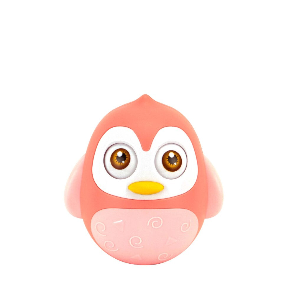 Happy world pinguïn tuimelaar + geluid roze