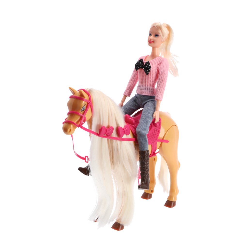 Overige merken pop met echt lopend paard speelset