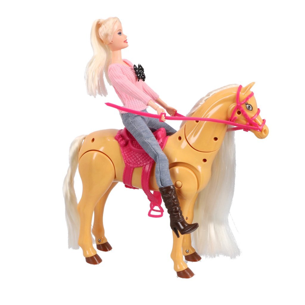 Overige merken pop met echt lopend paard speelset