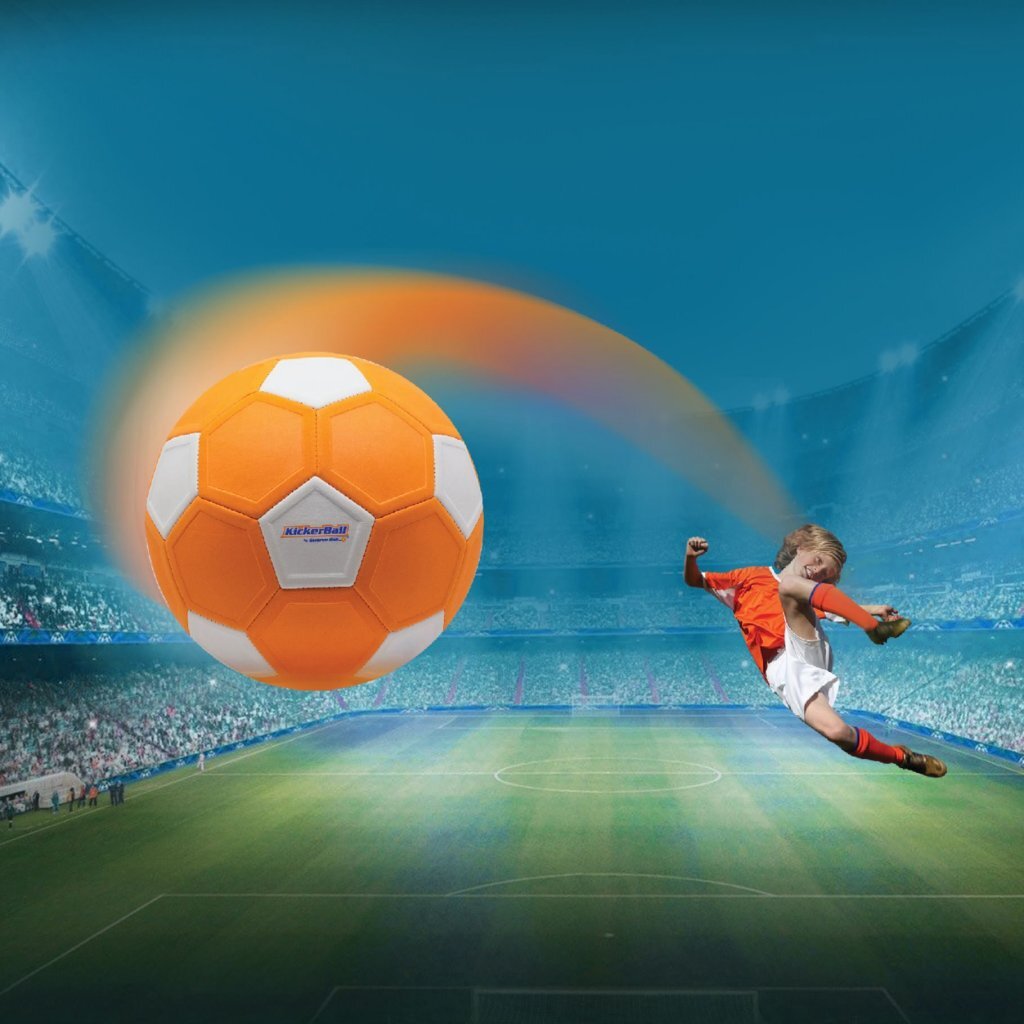 Kickerball voetbal oranje maat 4