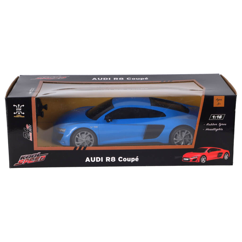 Kool speed rc audi audi r8 v10 coup eacute; 1:16 + licht blauw