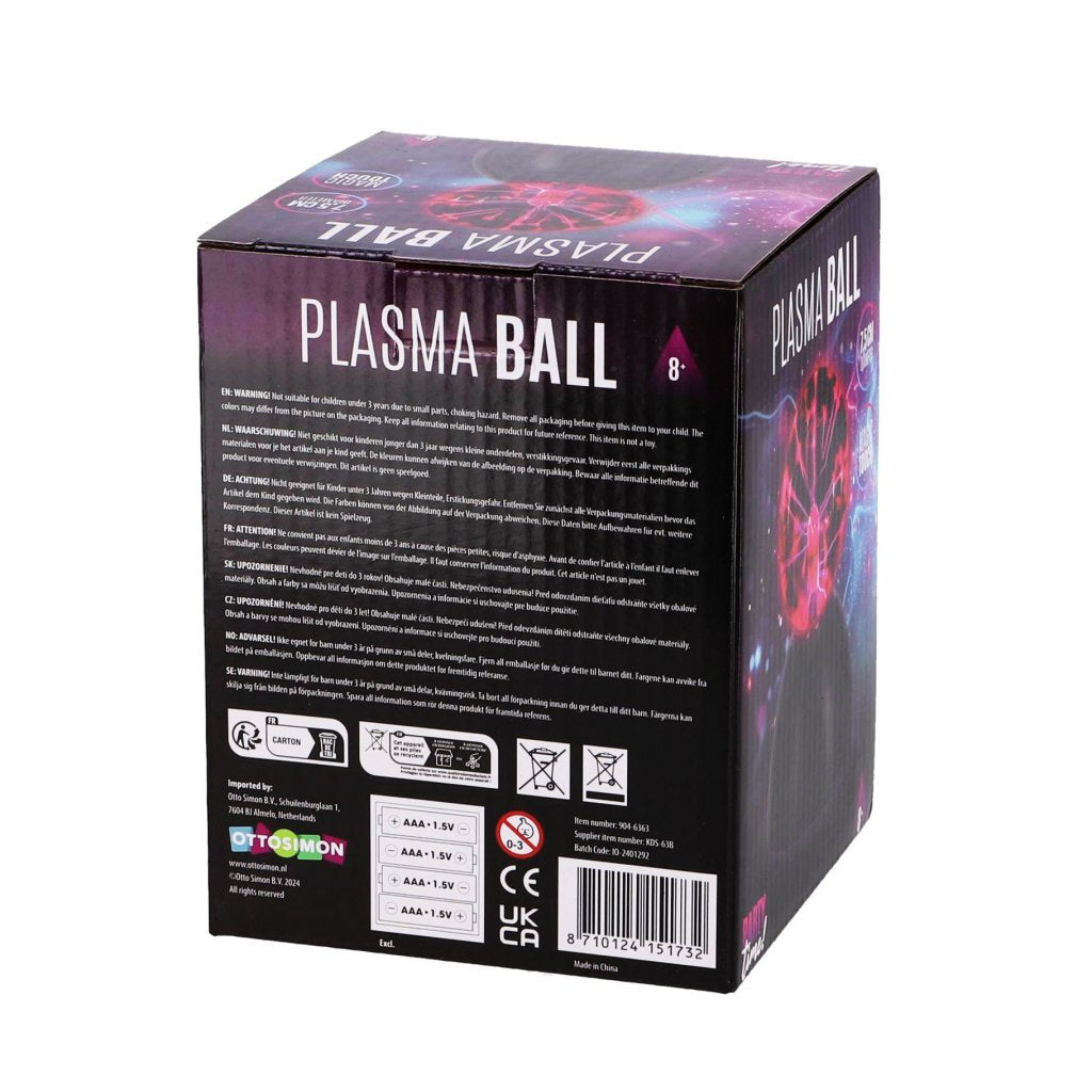 Party time! party time plasma bol 7.5 cm zwart