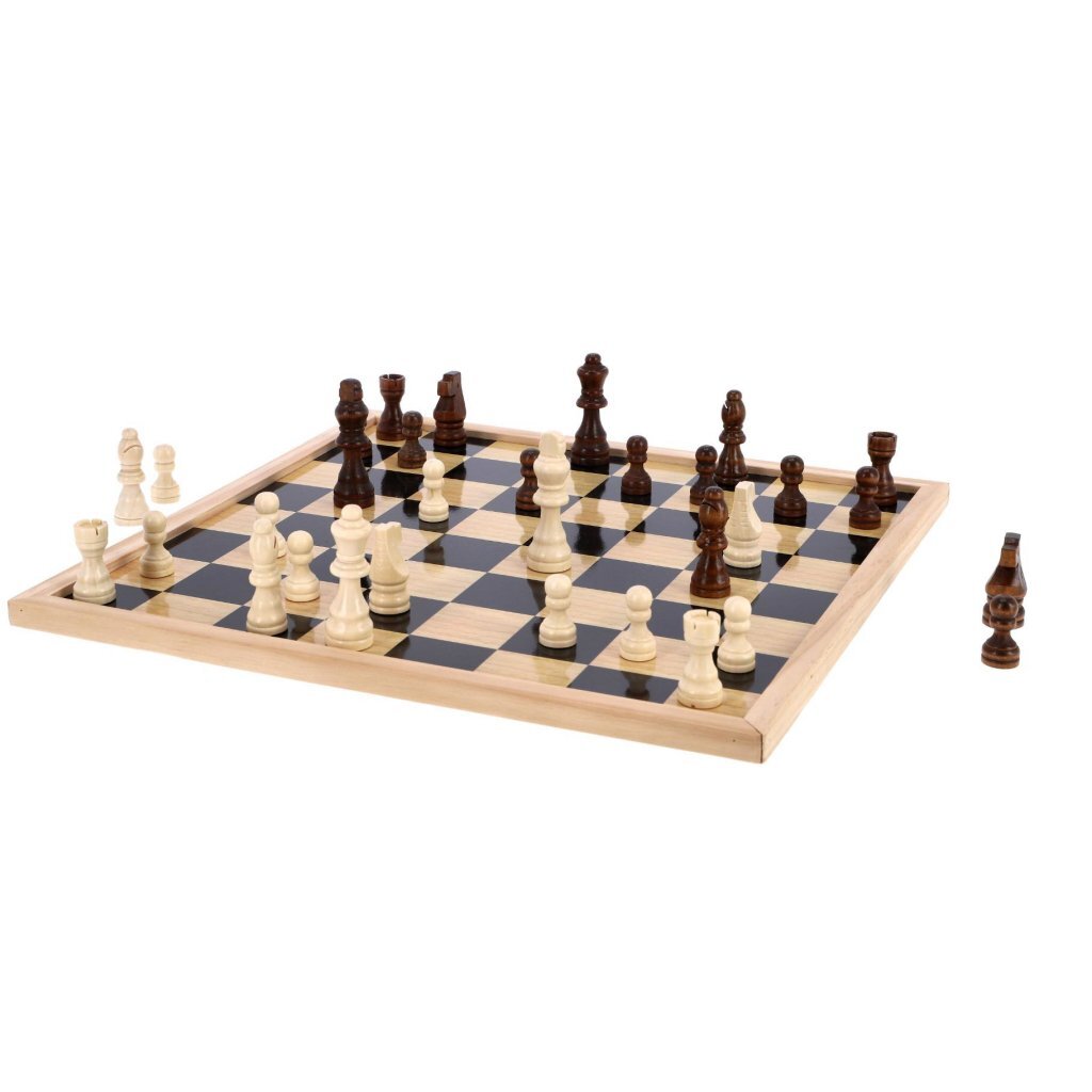 Osa private label houten dam-schaakbord 40x40 cm