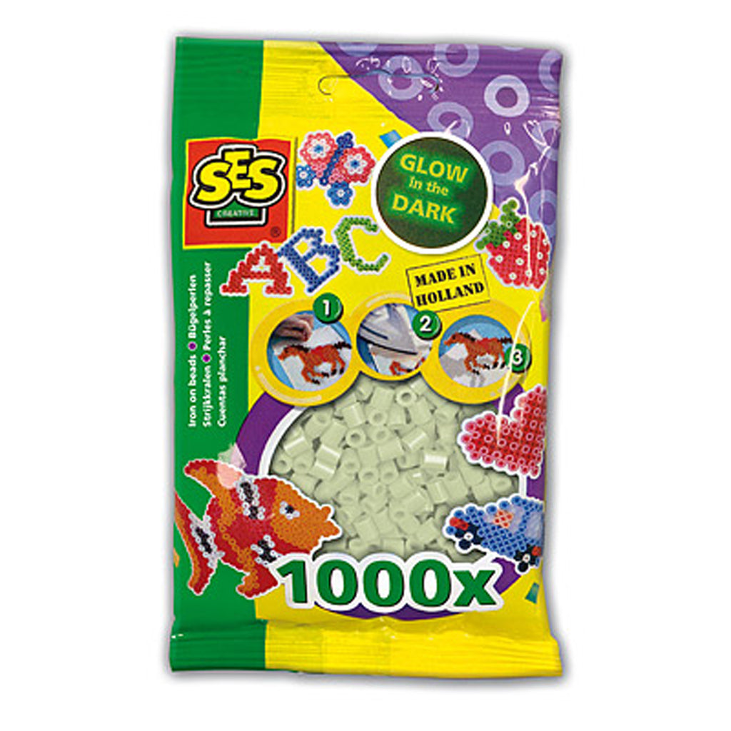 SES Strijkkralen - Glow in the Dark, 1000st.