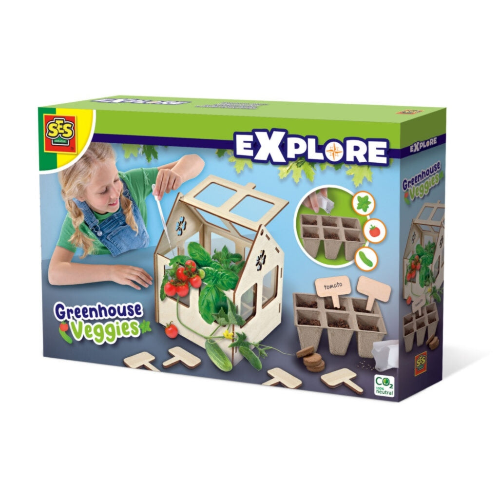 Ses creative explore houten broeikas met groenten