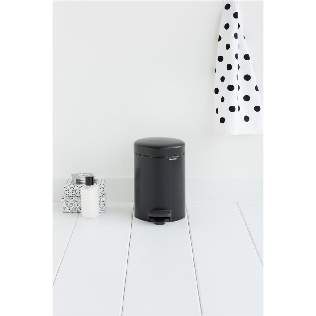 Brabantia newicon pedaalemmer 3l mat zwart