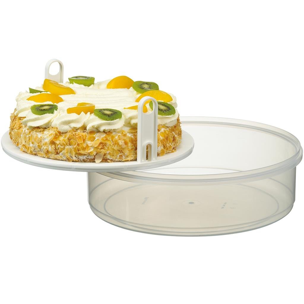 Sunware club cuisine taartdoos 35x12 cm blauw transparant