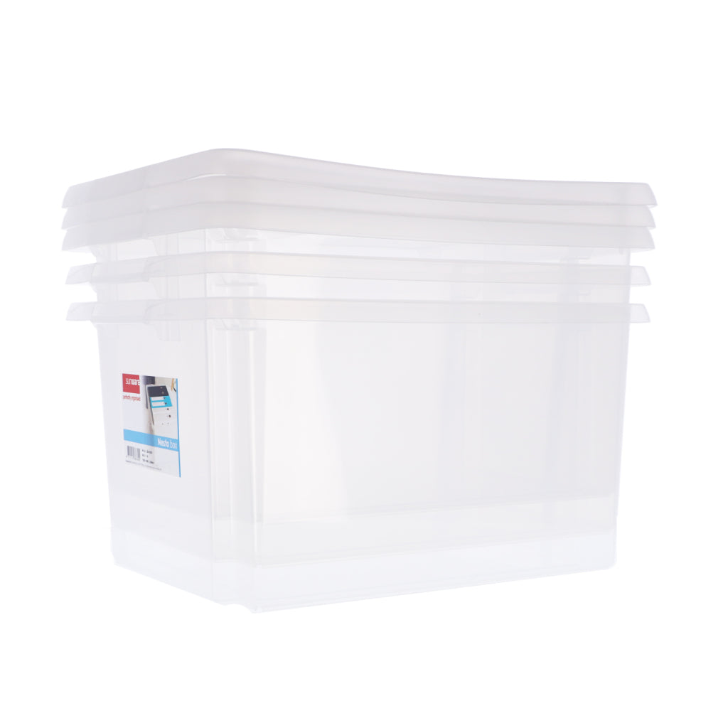 Sunware nesta opbergboxen 32l 3 stuks wit transparant