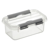 Sunware q-line opbergbox 0.5l transparant zilver