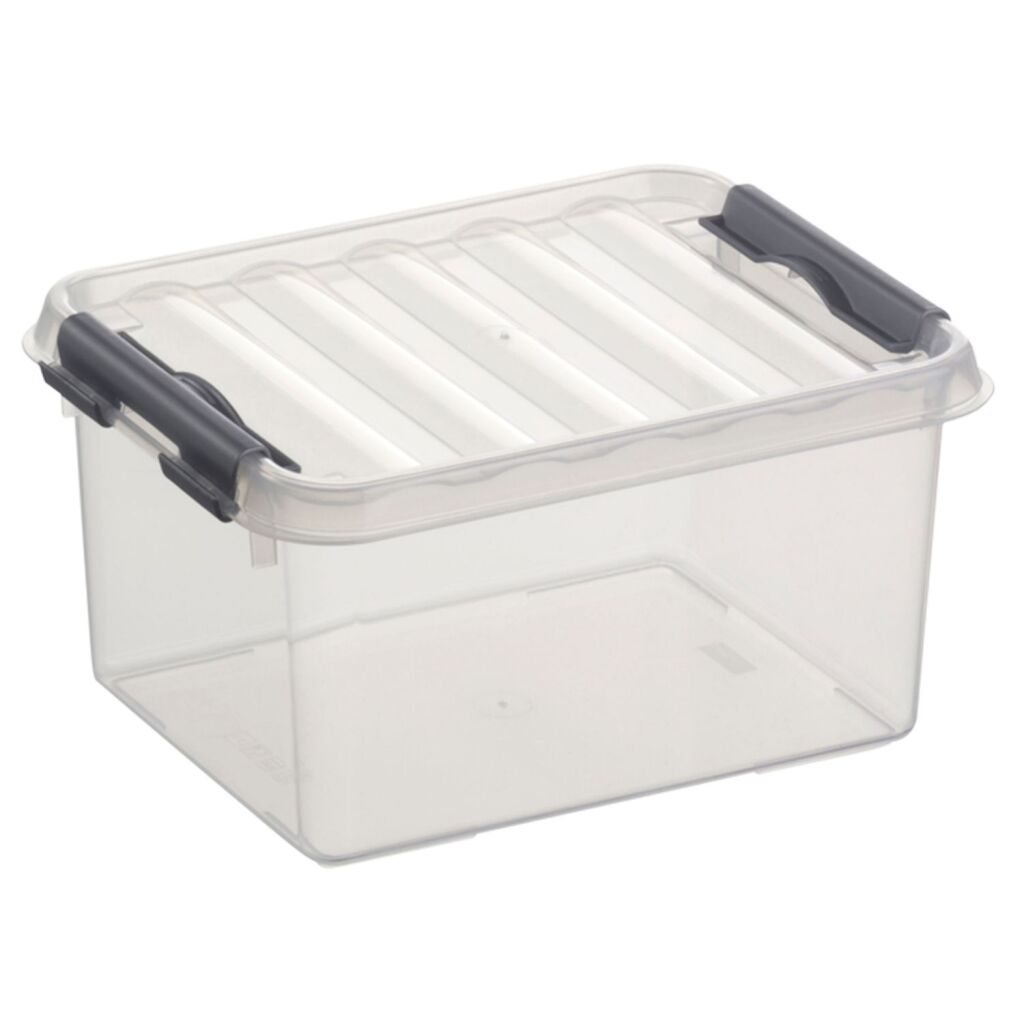Sunware q-line opbergbox 2l transparant grijs