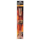 Bbq collection barbecuespies 38.5 cm 4 stuks rvs hout