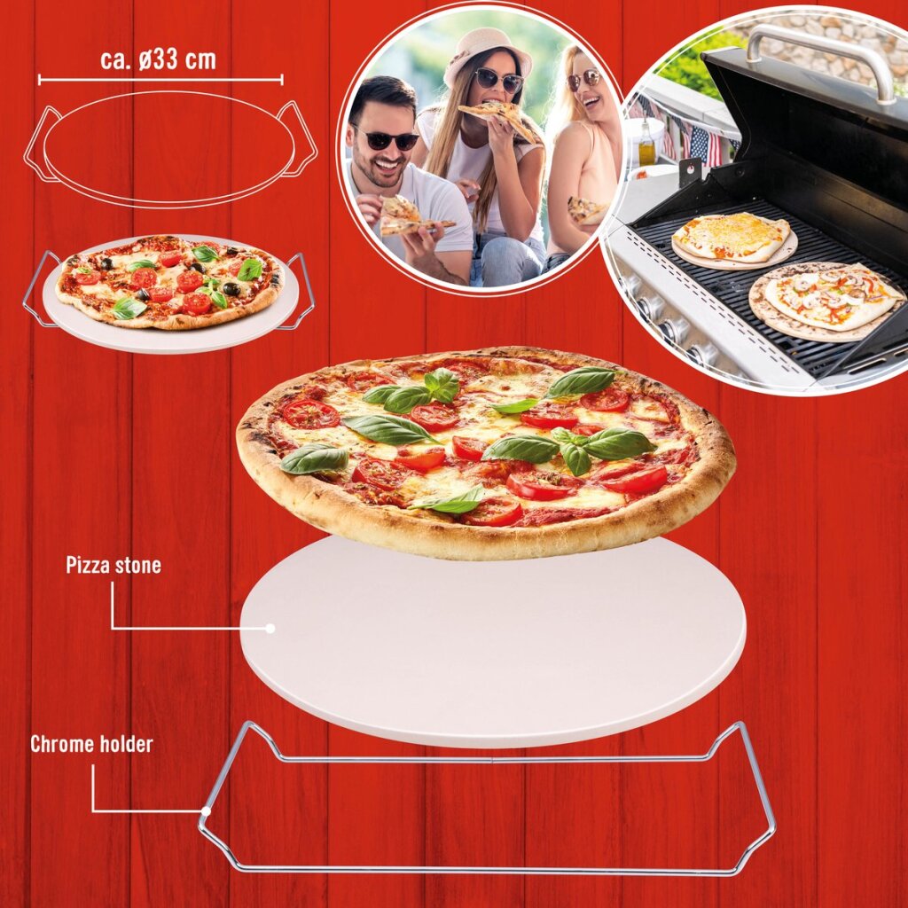 Bbq collection ovensteen bak pizza, brood en toast ?33cm