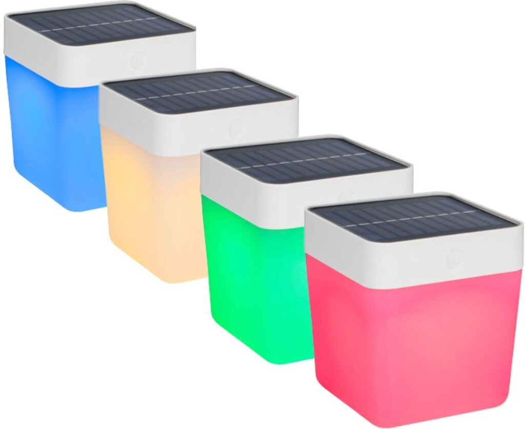 Grundig solar lamp tuinverlichting op zonne energie wit oranje blauw groen licht tot 8 uur licht