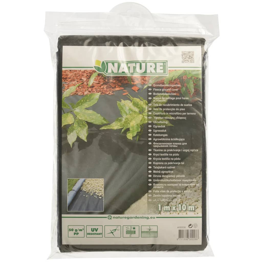 Nature grondbedekkingsvlies 1x10 m zwart 6030228