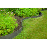 Nature tuinrand getextureerd 0,12x24 m 5 mm grijs