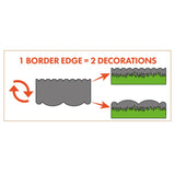 Nature borderrandset decoratief 13 cm x 12 m met pen zwart