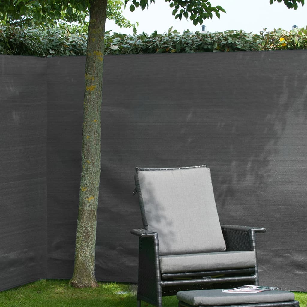 Nature tuinscherm 1,2x5 m pe antraciet