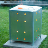 Nature tuinverbrandingsoven vierkant 46x46x65 cm gegalvaniseerd staal