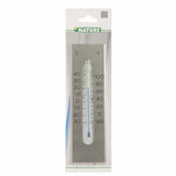 Nature wandthermometer 7x1x23 cm aluminium