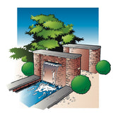 Ubbink niagara waterval met led-verlichting 90 cm roestvrij staal