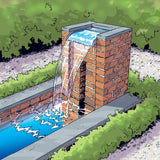 Ubbink nevada watervalschaal cascade 30 cm roestvrij staal