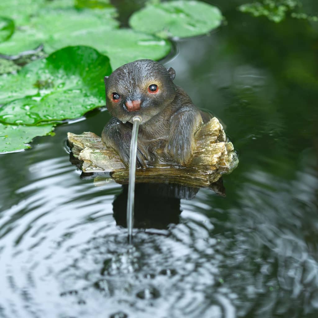 Ubbink drijvende spuitfiguur otter op boomstam