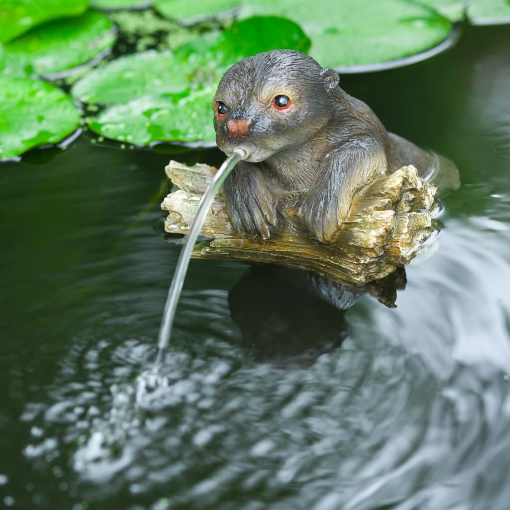 Ubbink drijvende spuitfiguur otter op boomstam