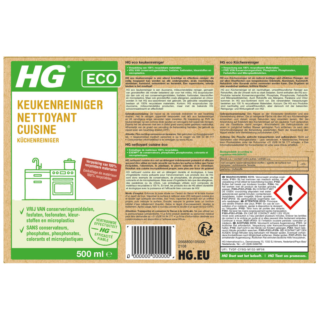Hg eco keukenreiniger 500 ml