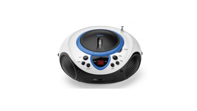 Lenco scd38 draagbare cd usb speler blauw