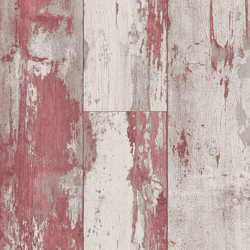 Dutch wallcoverings behang hout rood en beige