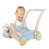 Rubo toys woezel en pip houten blokkenkar 27x35x36 cm