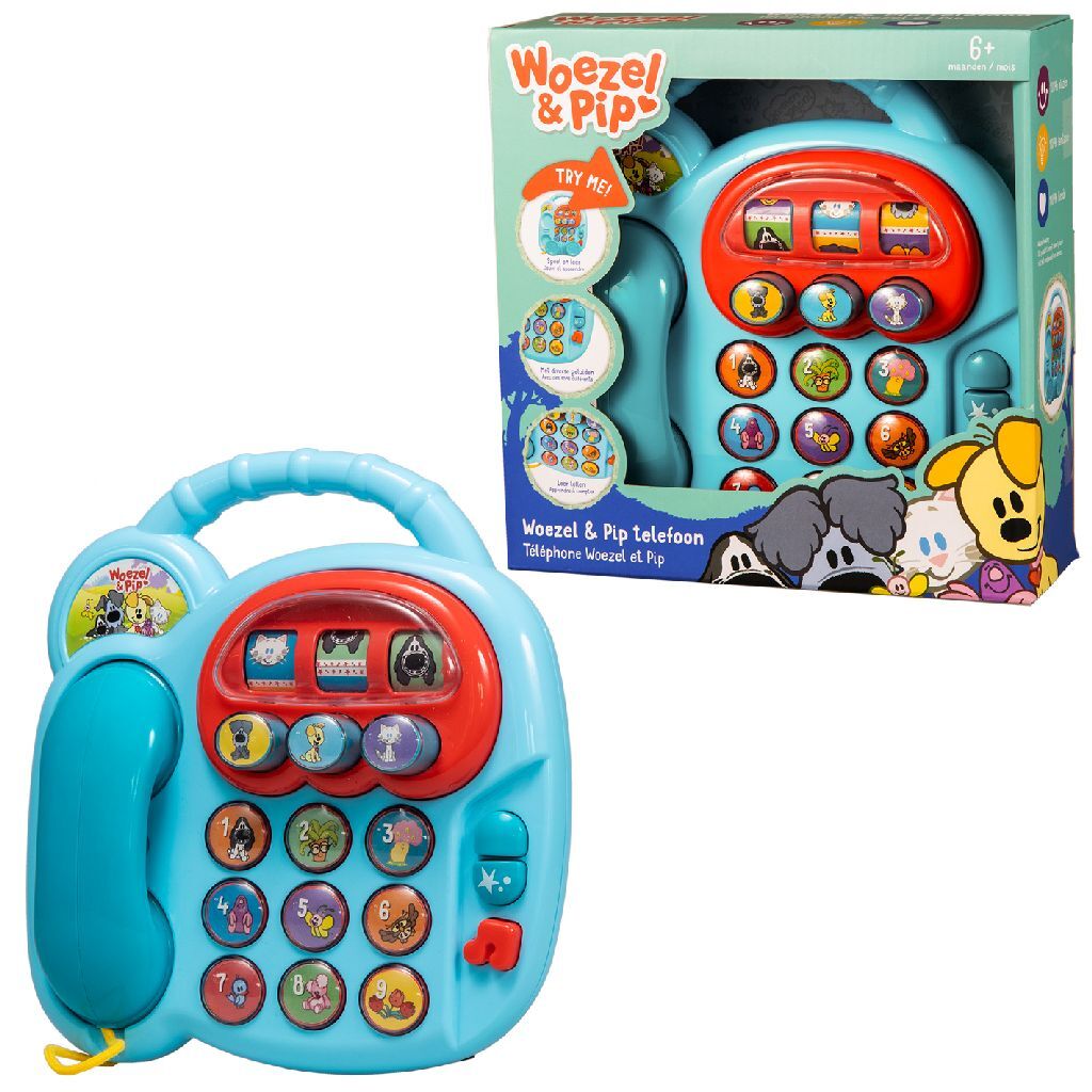 Rubo toys woezel en pip telefoon met geluid