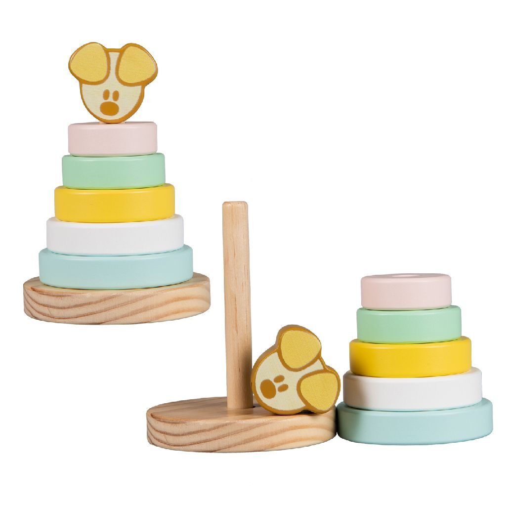 Rubo toys woezel en pip pip baby stapeltoren, 7dlg.