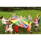 Outdoor play parachutedoek met ballen