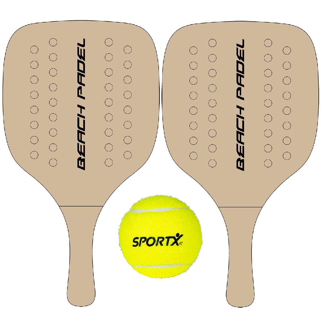Summertime houten beach padel set