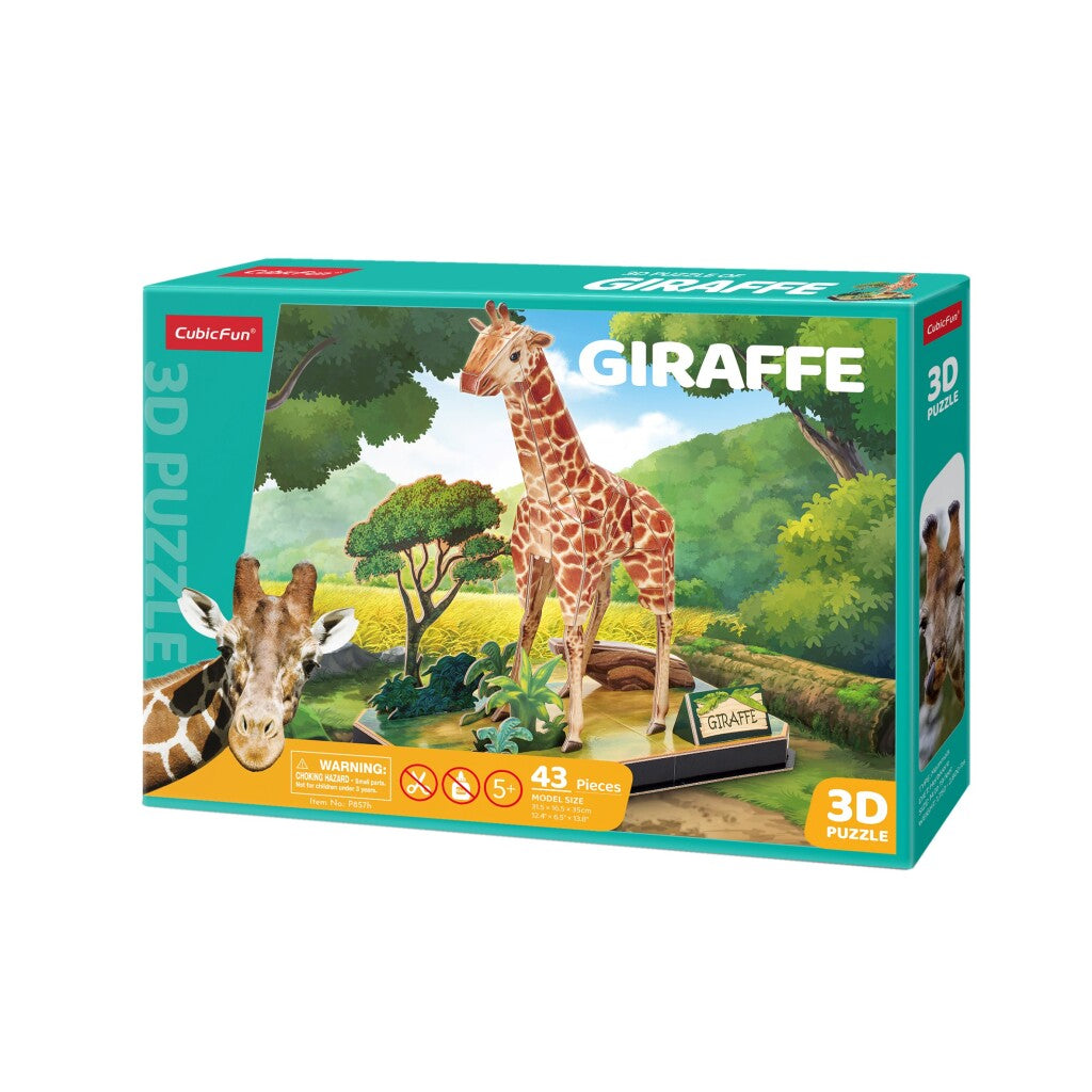 Cubic fun 3d puzzel giraffe 43 stukjes