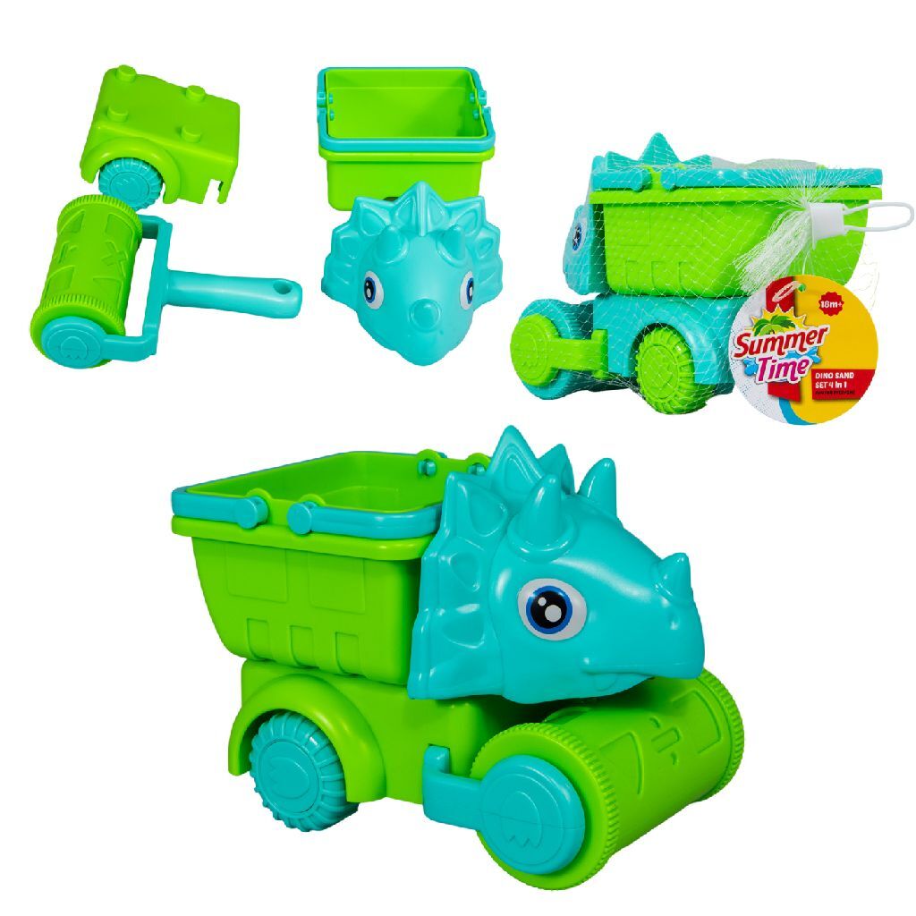 Summertime dino zand set 4in1 verschillende kleuren