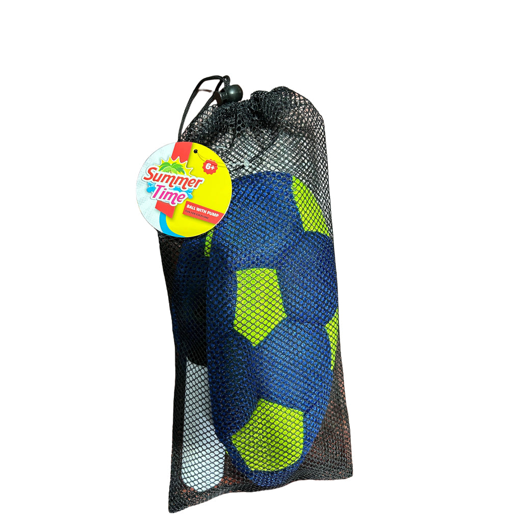 Summertime opblaasbare bal met pomp blauw groen