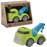 Overige merken bioplastic sleepwagen 18 cm blauw groen