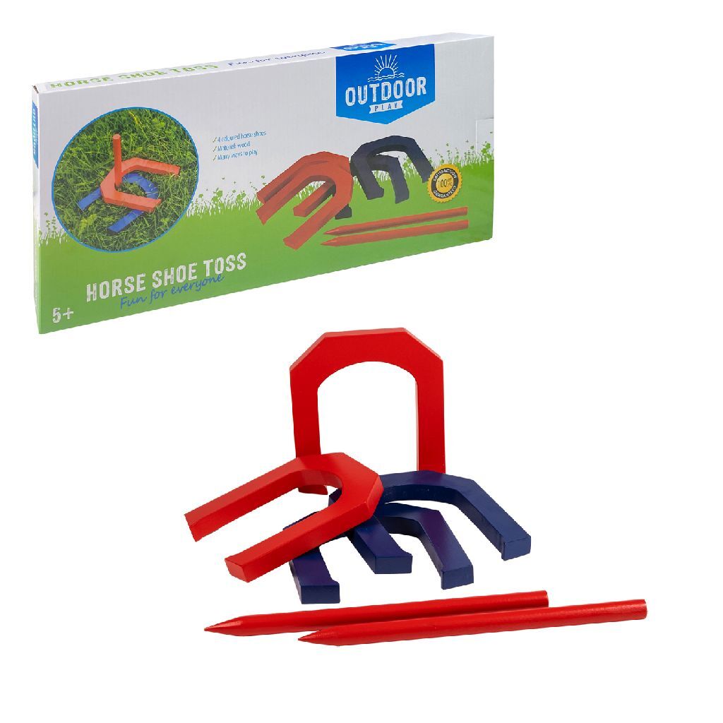 Outdoor play houten hoefijzer werpen
