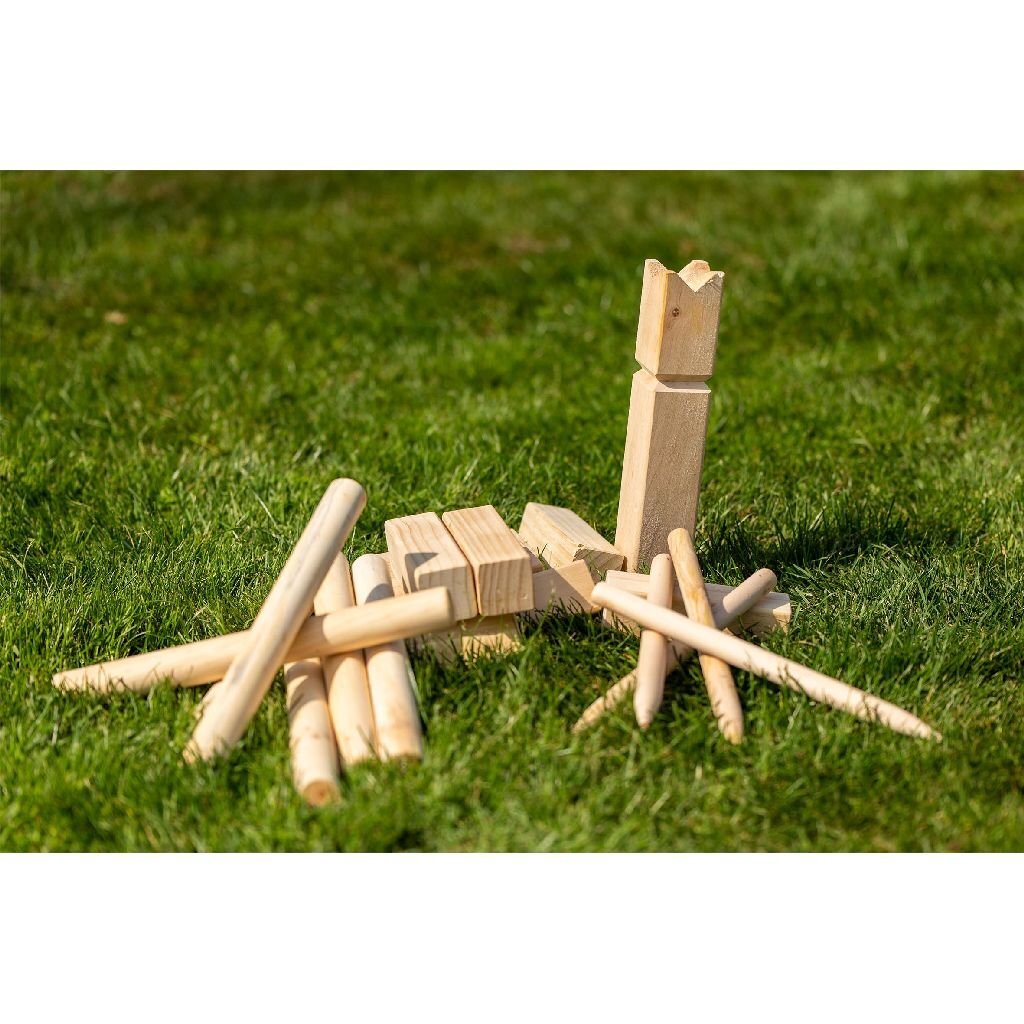 Outdoor play kubb houten werpspel fsc met draagtas
