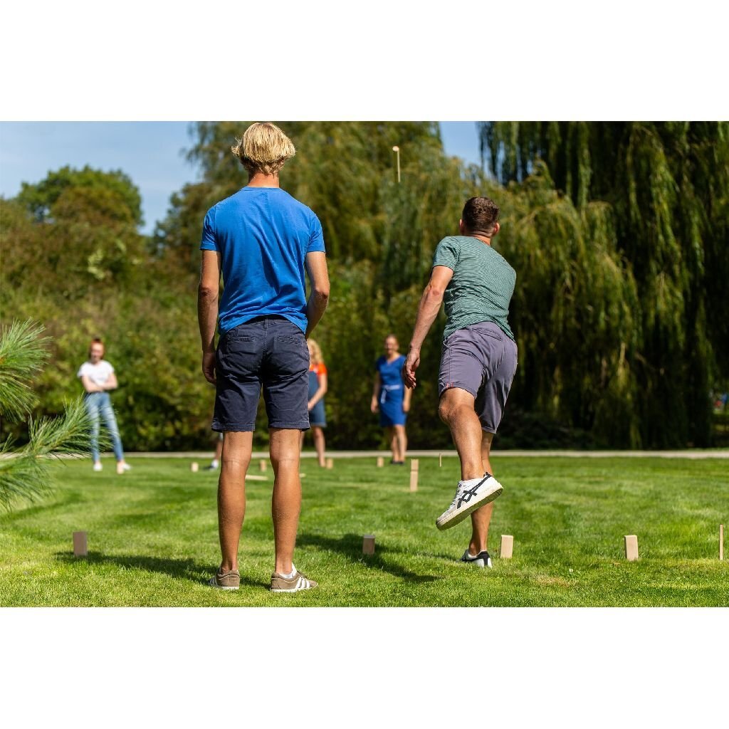 Outdoor play kubb houten werpspel fsc met draagtas