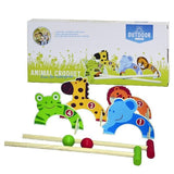 Outdoor play houten dieren croquet
