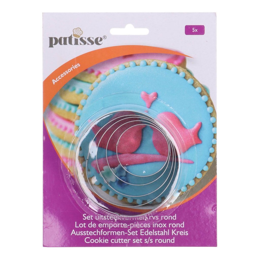 Patisse uitsteekvormen rond 5-delig rvs