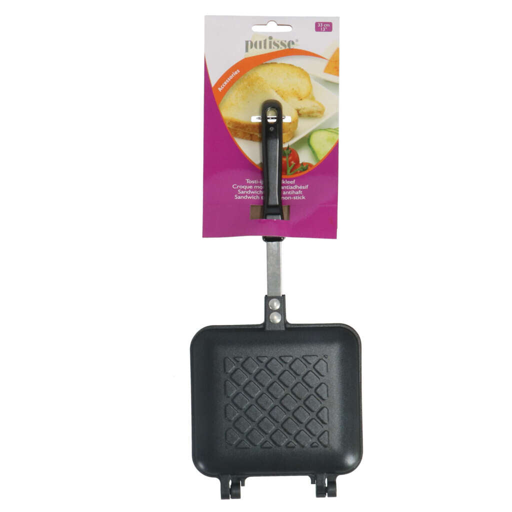 Patisse metalen tosti-ijzer antikleef zwart