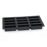 Patisse mini cakevorm 12 vaks 29x17 cm zwart siliconen