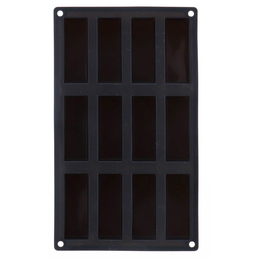 Patisse mini cakevorm 12 vaks 29x17 cm zwart siliconen
